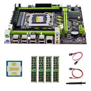 Placi de baza X79+E5 2640 V2 CPU+4X4GB DDR3 1600Mhz ECC REG Memorie RAM+Cablu SATA+Cablu de Switch+pasta Termică M. 2 NVME