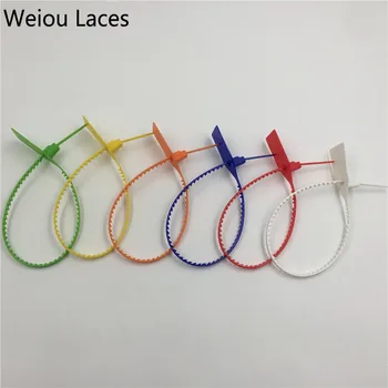 (100buc/Lot) Weiou NOU de Plastic de Unică folosință sfaturi Țesute, Împletite Saci de Etanșare Benzi cu Sistem de Blocare Zip Tie Pentru Adidasi Accesorii