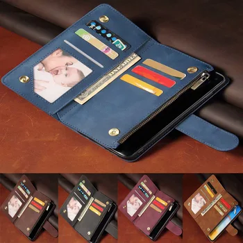 De Lux Portofel Din Piele Pentru Moto G Stylus 2021 Caz Magnetic, Cu Fermoar Pentru Portofel Mobil Retro Wallet Flip Card Stand Mercur Acoperi