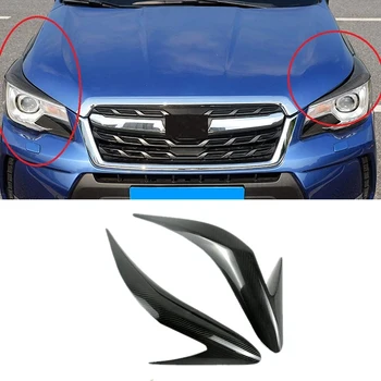 Pentru Subaru Forester 2013-2018 Fibra de Carbon Autocolant Auto Faruri Spranceana Pleoapa Garnitura Capac Accesorii