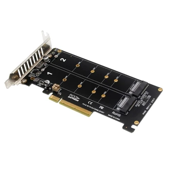 PCI-EX8 Dual-Disk NVME M. 2 MKEY SSD RAID Matrice de Expansiune Adaptor Placa de baza PCI-E Card Split