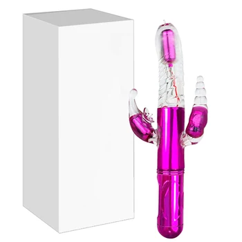 în 3 1 Telescopice Vibrator Vibrator de sex Feminin pentru Femei Clitoris, punctul G Limba Lins Clitoris Stimulator Anal Margele Jucarii Sexuale pentru Adulți