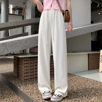Pantaloni De Trening Femei Haine Pantaloni Streetwear 2022 Vara Moda Stil Coreean Largi Picior Harajuku Baggy Negru De Talie Mare Vintage