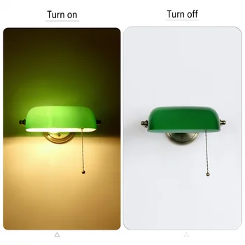 Retro Tradiționale Verde Bancher Lampă de Perete Clasic Vintage Perete Alb Lumina LED E27 pentru Dormitor, sufragerie, Coridor Magazin de Hotel