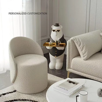 Nordic dormitor dressing scaun Rotativ machiaj scaun de uz Casnic de lux lumina înapoi dulap scaun spațiu de economisire mobilier