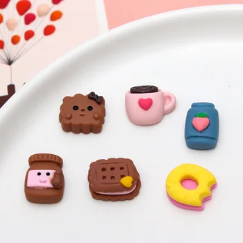 10buc/punga Cookie-uri Acasă Miniatura Alimente Juca Decor Minicartoon cartofi Prajiti Rășină Decor Diy Caz de Telefon Decor