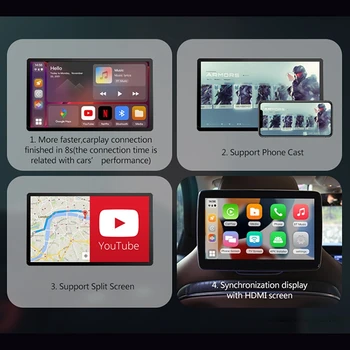 Wireless Carplay Ai Cutie Pentru Apple Carplay 4+32G Android 11.0 Auto Mirror Link-ul de pe Youtube, Netflix Compatibil HDMI Mașină TV Box