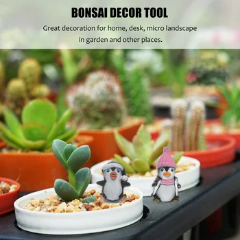 Penguin Mini Figurine Decor Toysanimal Bonsai Desene Animate Ornament Decoratiuni Personaje Miniatură De Partid Desktop Figura Peisajului