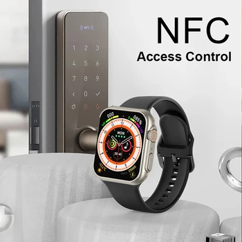 Deblocarea Smartwatch Ultra 8 NFC Control Acces Seria 8 de apelare Bluetooth 2.0 Inch de Încărcare fără Fir de Fitness Brățară Inteligent Ceas