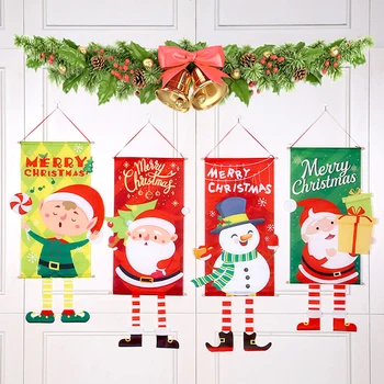 Crăciun Agățat Steagul DIY Decoratiuni de Craciun Pentru Casa Usa Ornamente de Crăciun, de Crăciun Cadouri de Crăciun Decor de Anul Nou