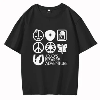Anime Aventura Bizar JoJo Kujo Jotaro Barbati Maneca Scurta Din Bumbac T-Shirt Casual Moda Harajuku Unisex Streetwear Haine De Top