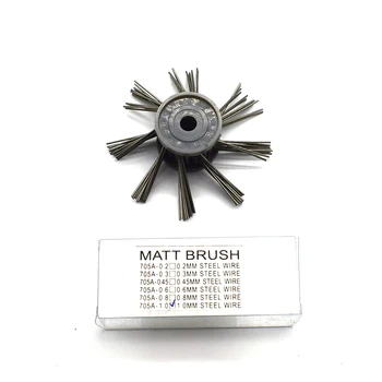 1BUC Montat Matt Perie Aur, Argint, Bijuterii din Metal Montat Matt Perii din Sârmă de Oțel 0.2/0.3/0.45/0.6/0.8/1.0 MM